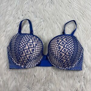 Victoria's Secret Women's 36DD Blue Lacey Very Sexy Push Up Bra